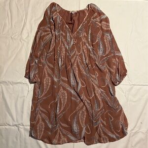 Pink loft outlet dress with paisley pattern